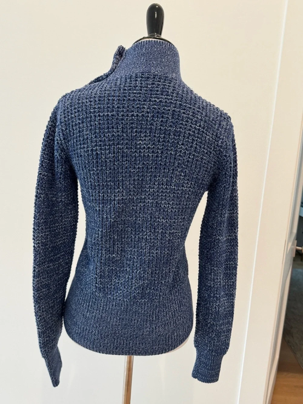 Women’s GAP Small Navy Button-Shoulder Turtleneck Sweater